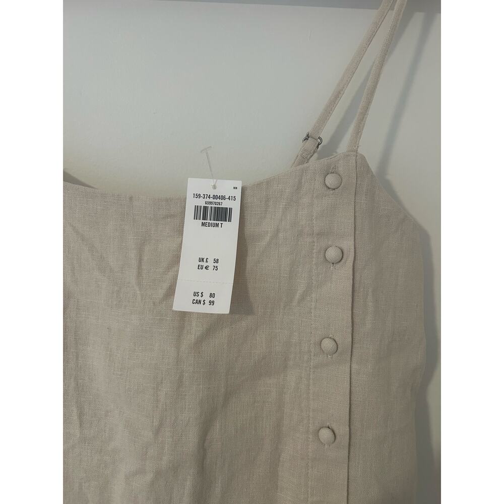 Nwt Abercrombie Fitch Button Front Dress Tan Line… - image 6
